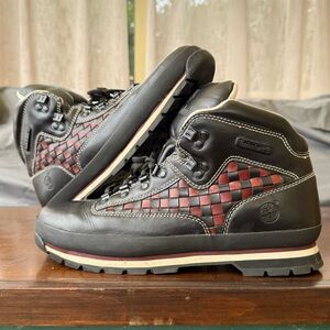 Timberland Euro Hiker Black Brown Leather Boots